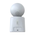 Front view of WiFi PT camera showcasing 3MP lens and integrated color LCD screen.