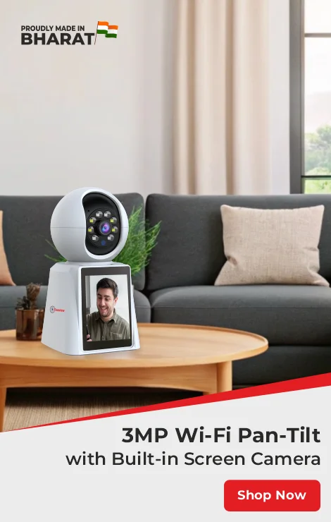 3MP Wi-Fi PT Camera With Built-in Screen