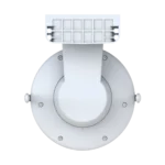 Front view of Mini PT Dome Camera showcasing pan 266° and tilt 90° functionality for wide surveillance coverage.