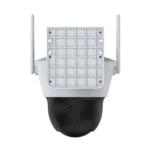 Front view of Mini PT Dome Camera showcasing pan 266° and tilt 90° functionality for wide surveillance coverage.