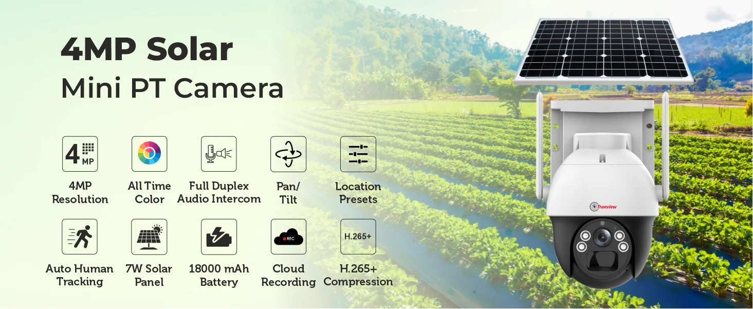 4MP Wi Fi Solar Mini Pan Tilt ATC Camera 01