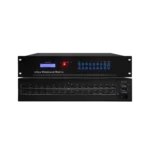 HDMI Matrix Controller 16×16 with 3D blue matrix display and CMMAW technology for seamless video switching
